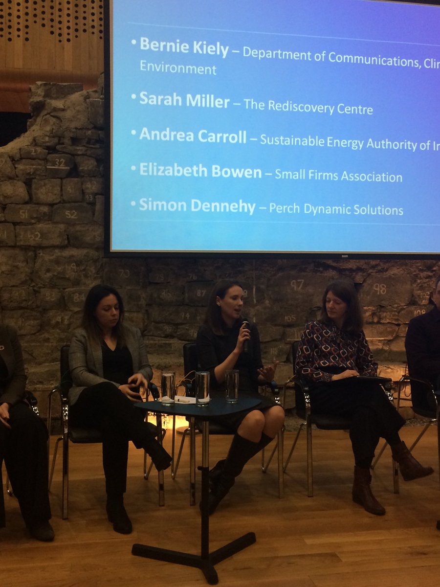 annemur3's tweet image. Elizabeth Bowen ⁦@SFA_Irl⁩ detailing how small business can help Ireland transition to a more #CircularEconomy at #MODOS launch