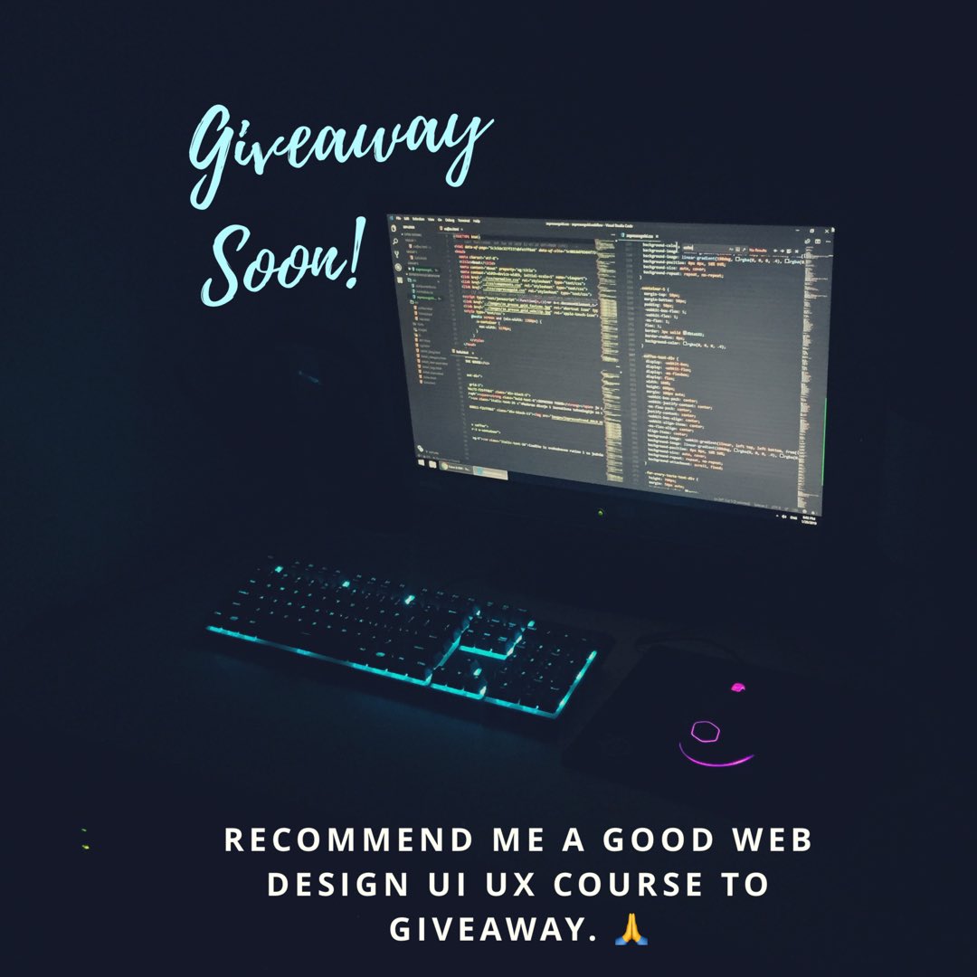 dev_stax's tweet image. GIVEAWAY!!! Send me some good courses to give to you people! Sharing is caring. Love ya all ♥️🤷🏼♂️
#100DaysOfCode #codingtweet #Bootcamp #hardwork #dedication #EducationDay #100daysofcode #301DaysOfCode #eclissi #bluemonday2019 #Enjoy