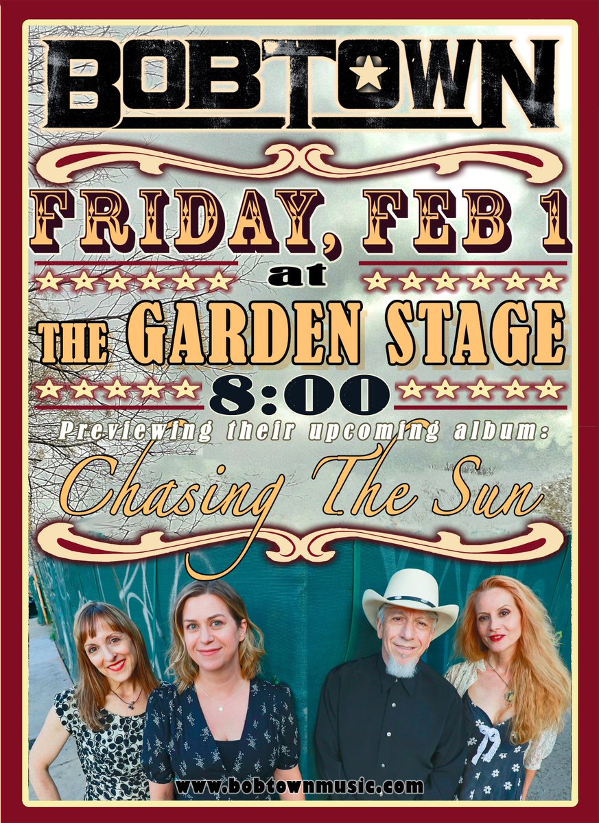 Long Island, here we come! See you on Feb. 1st!
Reservations:  reservations@gardenstage.com