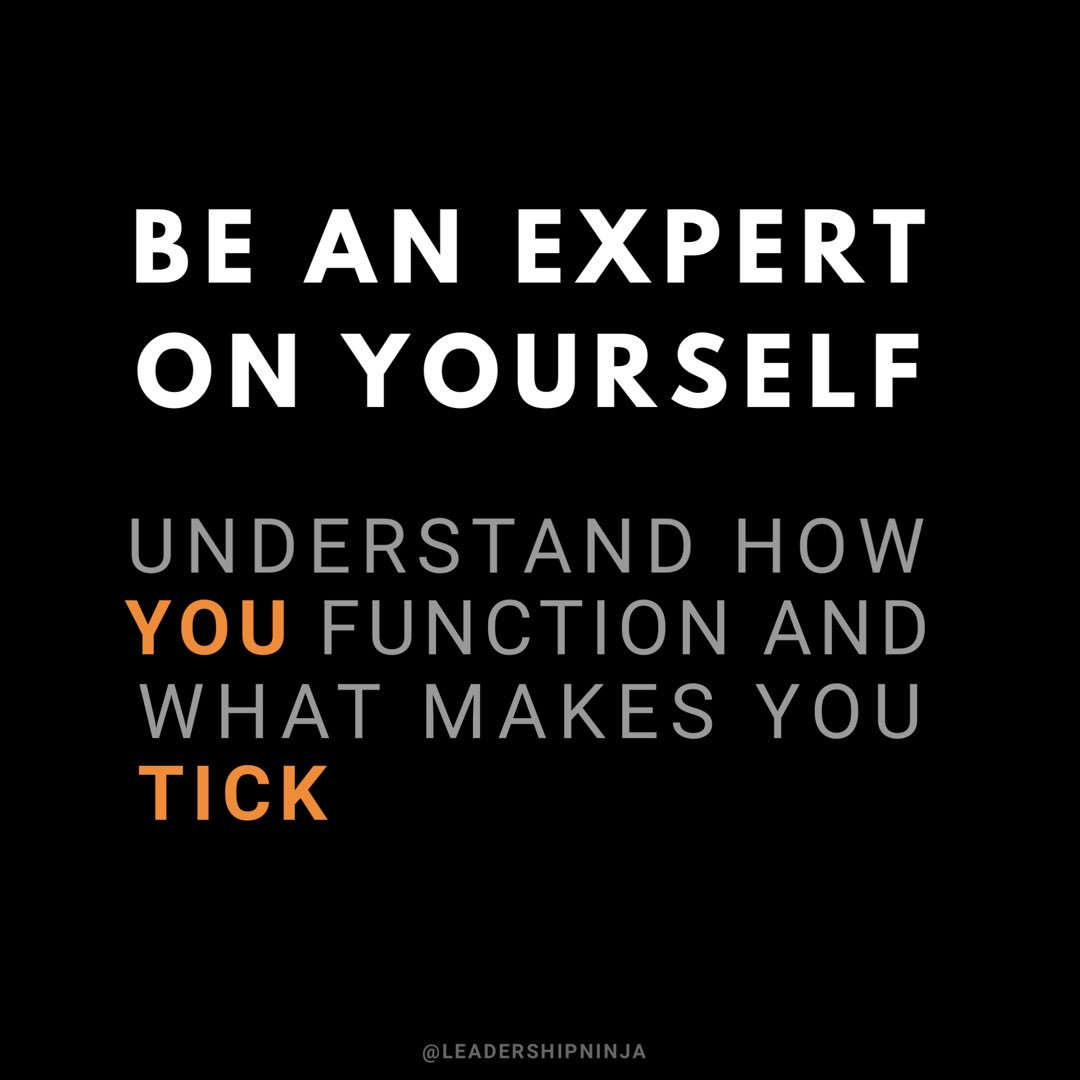 leadrshipninja's tweet photo. Knowing your mechanics and how you operate is perhaps one of the most important skills in life and leadership. Once you understand how you function, you can tweak for maximum performance and happiness #LeadershipDevelopment #leadership #winning #growthmindset #mindset #coach https://t.co/8c308Wcxp2