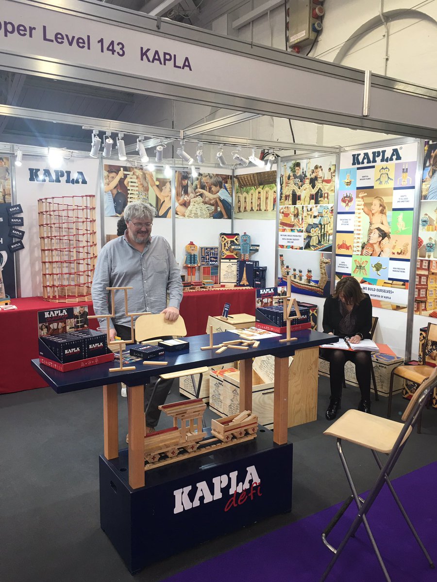 I had a fantastic day visiting the Toyfair  @olympia_london and bumped into Tom van der Bruggen’s son on the <a href="/kapla/">KAPLA®</a> stand. Looking forward to exhibiting in 2020 #productlaunch