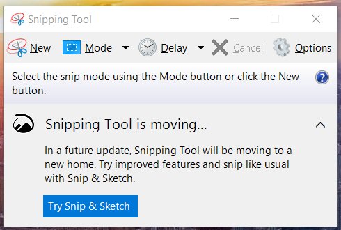 husninm's tweet photo. #Microsoft #Windows is replacing the most #favorite #SnippingTool with their new product Snip &amp; Sketch. #annoyed #WindowsUpdate https://t.co/mOM4hrUihQ