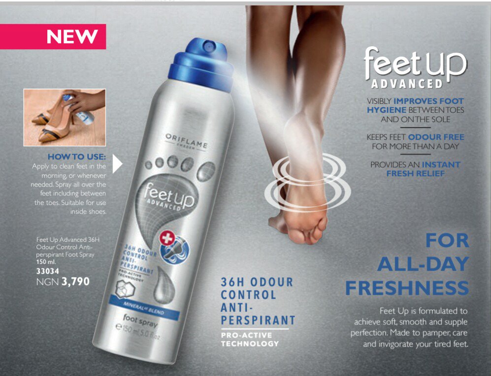 If you're always shy about taking off your shoes, this is an antiperspirant feet spray
N3,790 only. 
Keep your feet odour free and let people breathe in some fresh air  😂😂
#feetspray #AbujaTwitterCommunity #PHCity #smelly #antiperspirant #odourcontrol