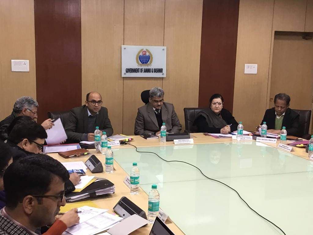 January, 22nd, 2019 SPIP 2019-19 finalization meeting of Executive Committee of SHS, NHM J & K at Civil Secretariat Jammu.