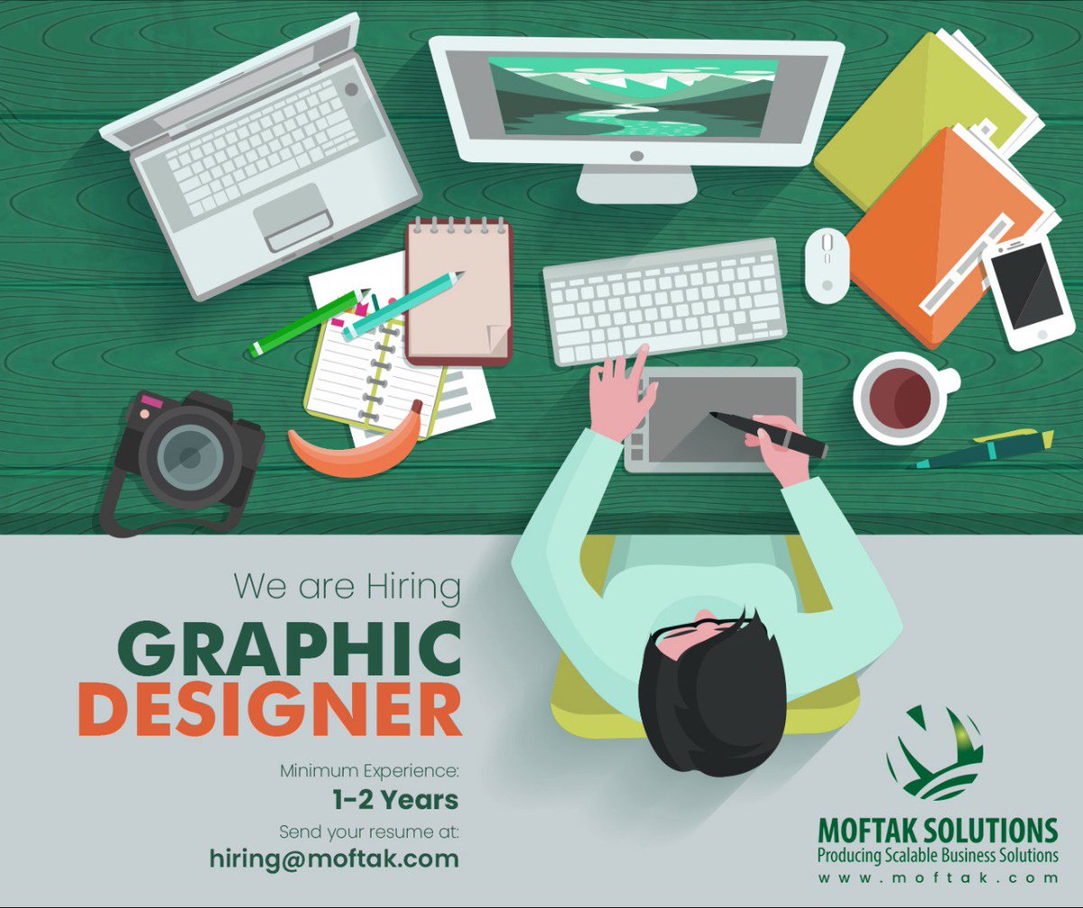 moftak's tweet photo. Creativity Overrule Everything! With this believe, Moftak Solutions is providing an opportunity to all such creative minds.
So, send your portfolios and resumes at "hiring@moftak.com"
#MoftakSolutions #JobOpening #GraphicDesigner #Hiring #Creativity #Experienced #LifeatMoftak https://t.co/1YsGhBngqW