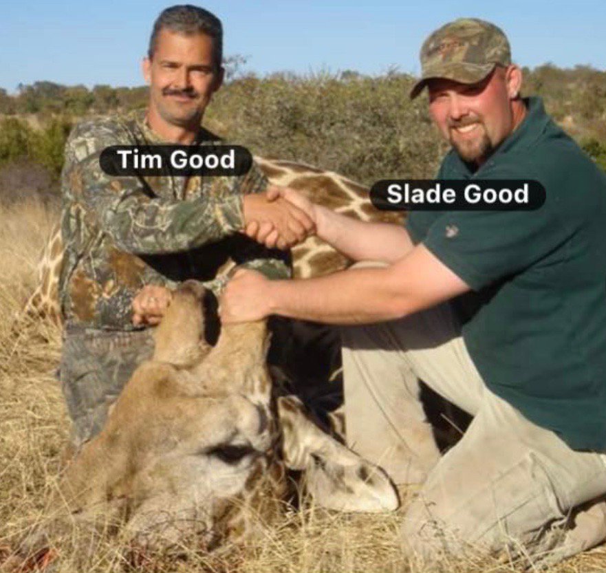 CBTHunting's tweet photo. Another giraffe killed by men who think murdering sentient creatures is an acceptable form of ‘amusement’. WE MUST BAN TROPHY HUNTING. Please share if you agree! https://t.co/aCOGFG7Ceq #Bantrophyhunting https://t.co/BNFQUXrMHb