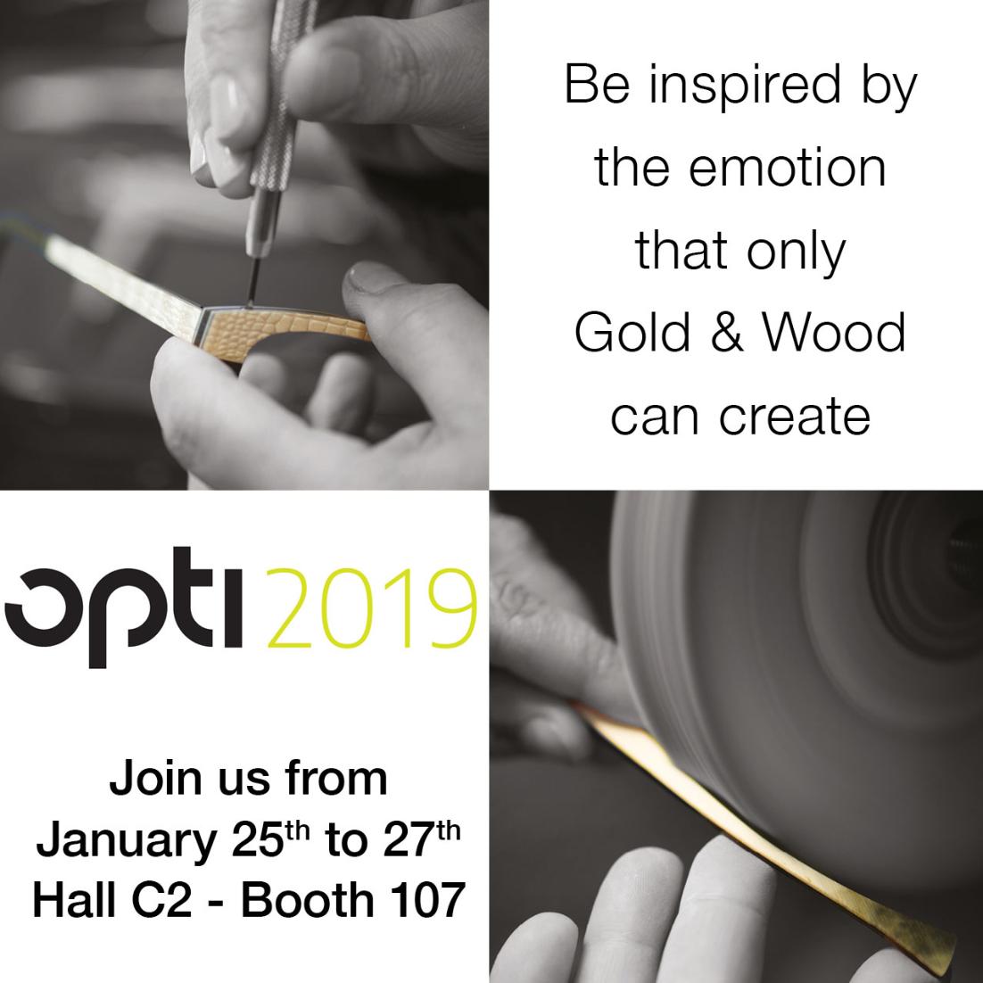 Be inspired by the emotion that only Gold &amp; Wood can create
Opti2019 - Munich- January 25th to 27th - Hall C2 - Booth 107
.
 #GOLDANDWOOD #EMOTION #REFINEMENT #INNOVATION #EXPERIENCE #AUTHENTICITY #EXCEPTIONAL #HERITAGE #NOBLE #TIMELESS #EYEWEAR #SUNGLASSES #LUXURY #CRAFTSMEN