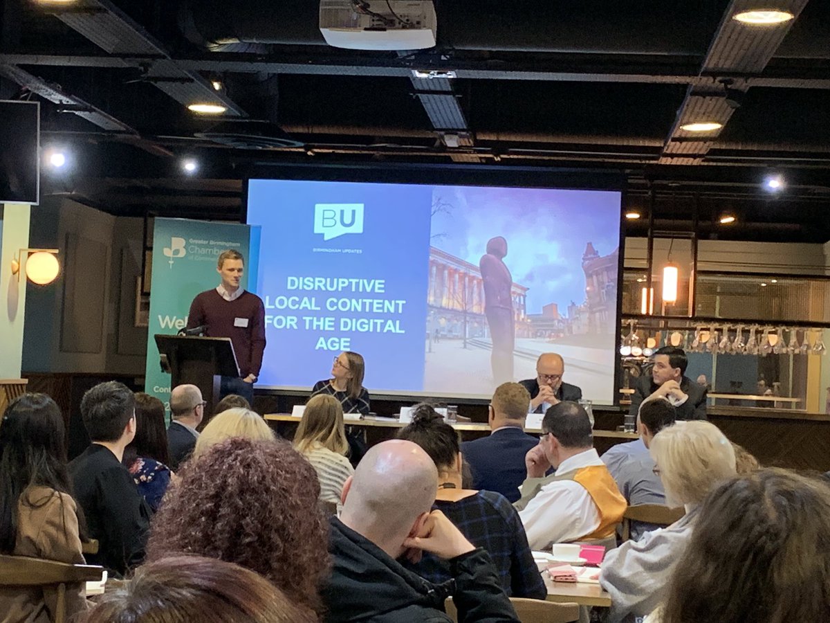 AbsoluteWorks's tweet photo. Love hearing from @BhamUpdates on all things Media #GBCC #engagingthemedia @GrBhamChambers https://t.co/xX5RktBmJQ