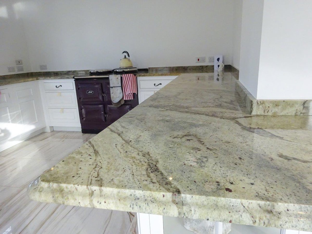cardiffmarble's tweet photo. Beautiful installation in St Fagans with Coral Reef Natural Granite. #granite #cardiff #cardiffmarble #quartz https://t.co/Fcr5eZNwHg
