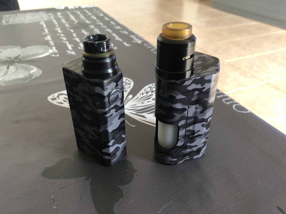 Thank you for the awesome picture Ivan. Our Black camo design on the #luxotic and #luxoticdf  😍
#vape #vapepics #vapelife #vapeon #camouflage #zapwrapz