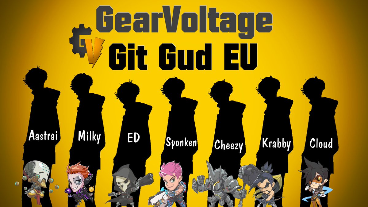 CheezyGV's tweet photo. We are a platinum Overwatch team participating in @EloHellEsports @AskJayne  Git Gud EU tournament. We have improved a lot since we first formed but we still have a long way to go. We are ready to start our tourney run this saturday, we are GearVoltage!⚙️⚡️ #GearVoltage #GearedUp https://t.co/PvPCF2bk7a