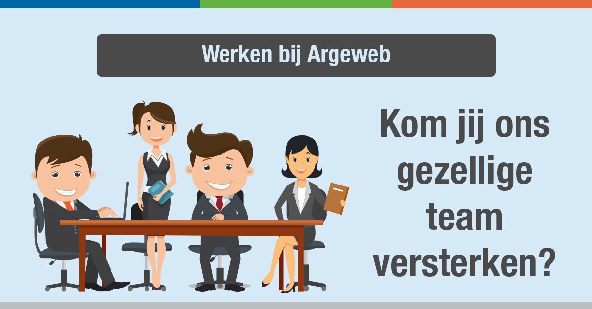 Werken bij Argeweb 💼
Ben jij de kundige, leergierige en klantvriendelijke medewerker die wij zoeken? Stuur dan vandaag nog je CV en inspirerende motivatie naar personeel@argeweb.nl, t.a.v. Manon Ruijsbroek. Bekijk onze vacatures op bit.ly/2JhxOri