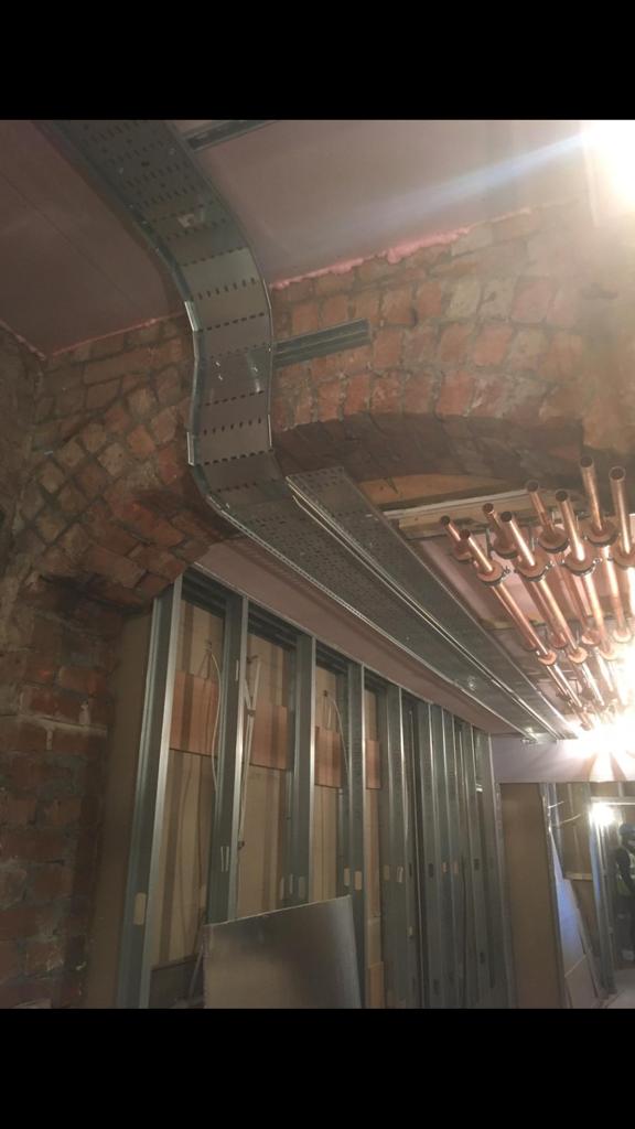SolarGenLtd's tweet image. The 1st fix is beginning for our Grade II listed apartment block in Stockport! It has been designed with strict acoustic and fire compartmentalisation in place.