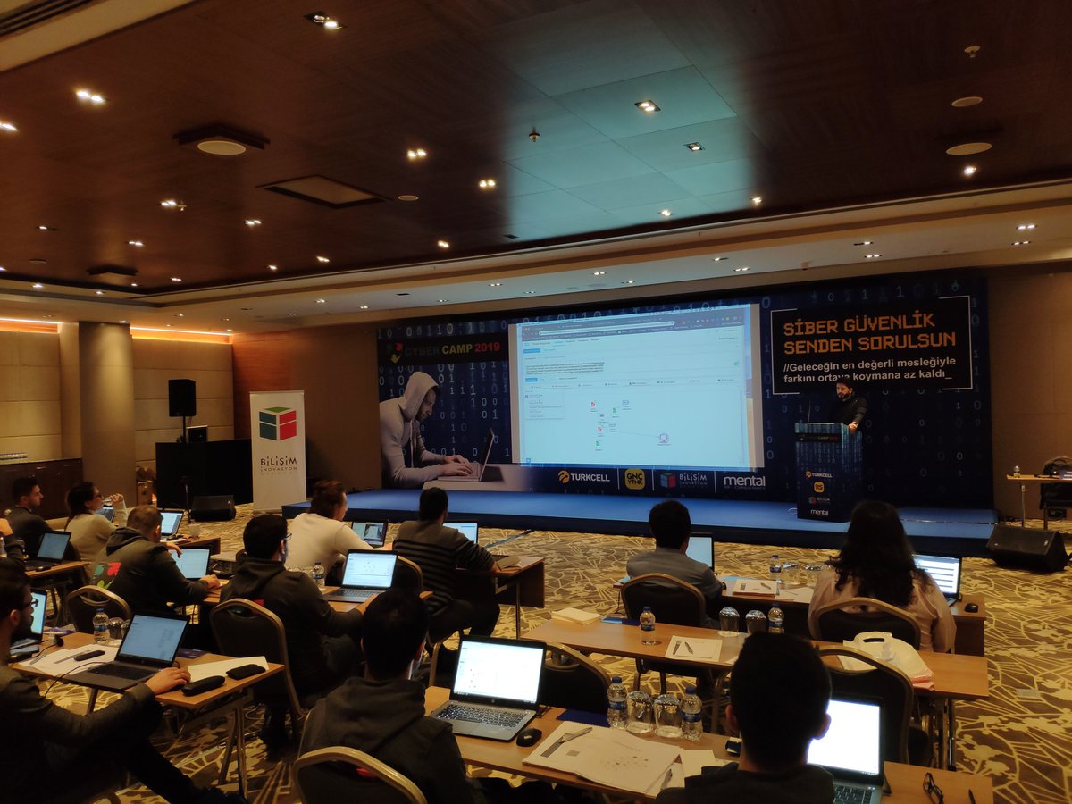Senad ARUC'un anlatımıyla Threat Hunting &amp; incident responce dersimiz devam ediyor.. . #cybercamp2019