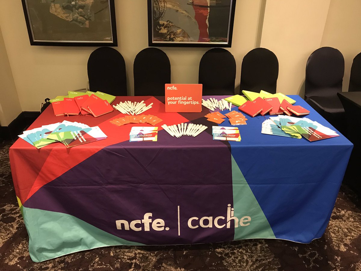 sanders86_ellen's tweet photo. All set for the @HELOA_UK AGM, come get some @NCFE and @CACHEORG goodies and chat all things #HEprogression #vocationaleducation #networking https://t.co/7CgNhlhlGV
