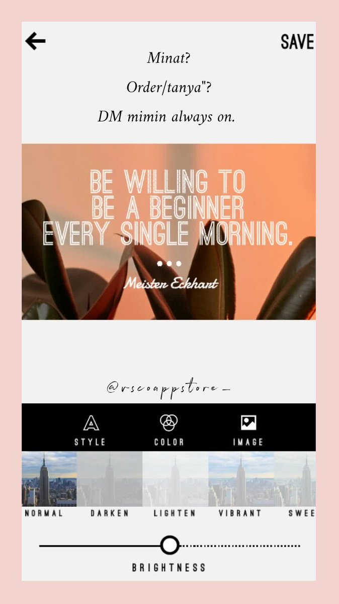vscoappstore's tweet photo. Word Swag start from 5K. 😍
Minat? DM/WA link in bio.
#jaulaplikasimurah #appmurmer #aplikasifullpack #vscox #wordswag #wordswag5k #appfullpack https://t.co/BwZ6V3eg1i