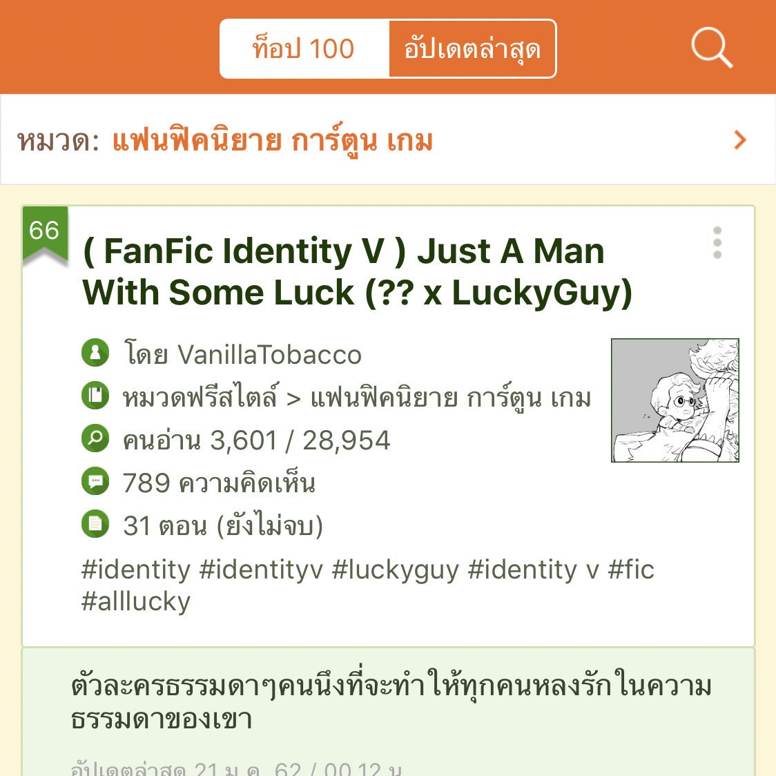vanilla_tobacco's tweet photo. เราได้ข่าวดีมาจากรีดเดอร์คนนึง

ตอนนี้น้องผักลวกของพวกเราไปอยู่ใน Top 100 ของนิยายเด็กดีหมวดแฟคฟิค การ์ตูนและเกมส์ 😭 และไม่ใช่แค่เรื่องเดียวด้วยนะ แต่มากัน2เรื่อง!

โดย #justamanwithsomeluck ติดอันดับที่ 66🍀 และ
#ProjectFingerCross อยู่ที่อันดับ20!🍀

//กรีดร้องอย่างรุนแรง😭💕 https://t.co/vPrEHu1T4Q