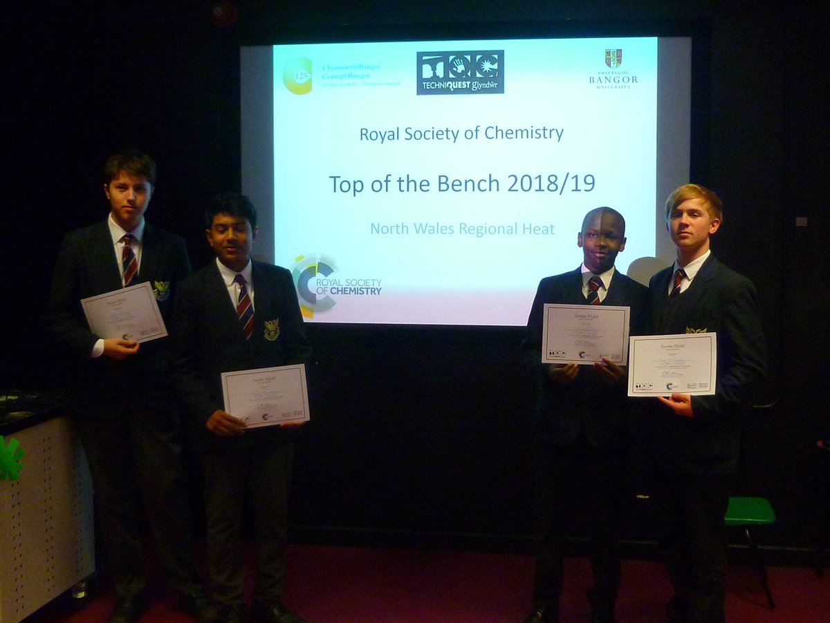 Congratulations to all the teams who took part in the Top of the Bench North Wales heat last night, supported by <a href="/RoySocChem/">Royal Society of Chemistry</a> and jointly organised with <a href="/BangorUni/">Bangor University</a>. Special mention to the top three teams: <a href="/OswestrySchool/">Oswestry School</a>, <a href="/stgerardsbangor/">stgerards</a> and @ruthinschool.