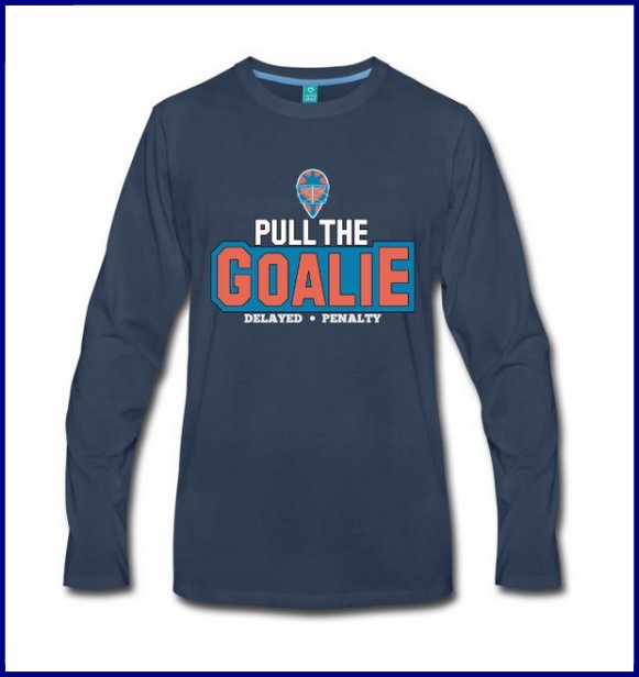DelayedPen's tweet image. Our online shop (shop.spreadshirt.co.uk/delayed-penalt…) is now OPEN! And to celebrate, we have 15% off for the next two weeks! Simply redeem the offer in the shop.

Grab 'Pull The Goalie' on a T, long sleeve T or hoodster!