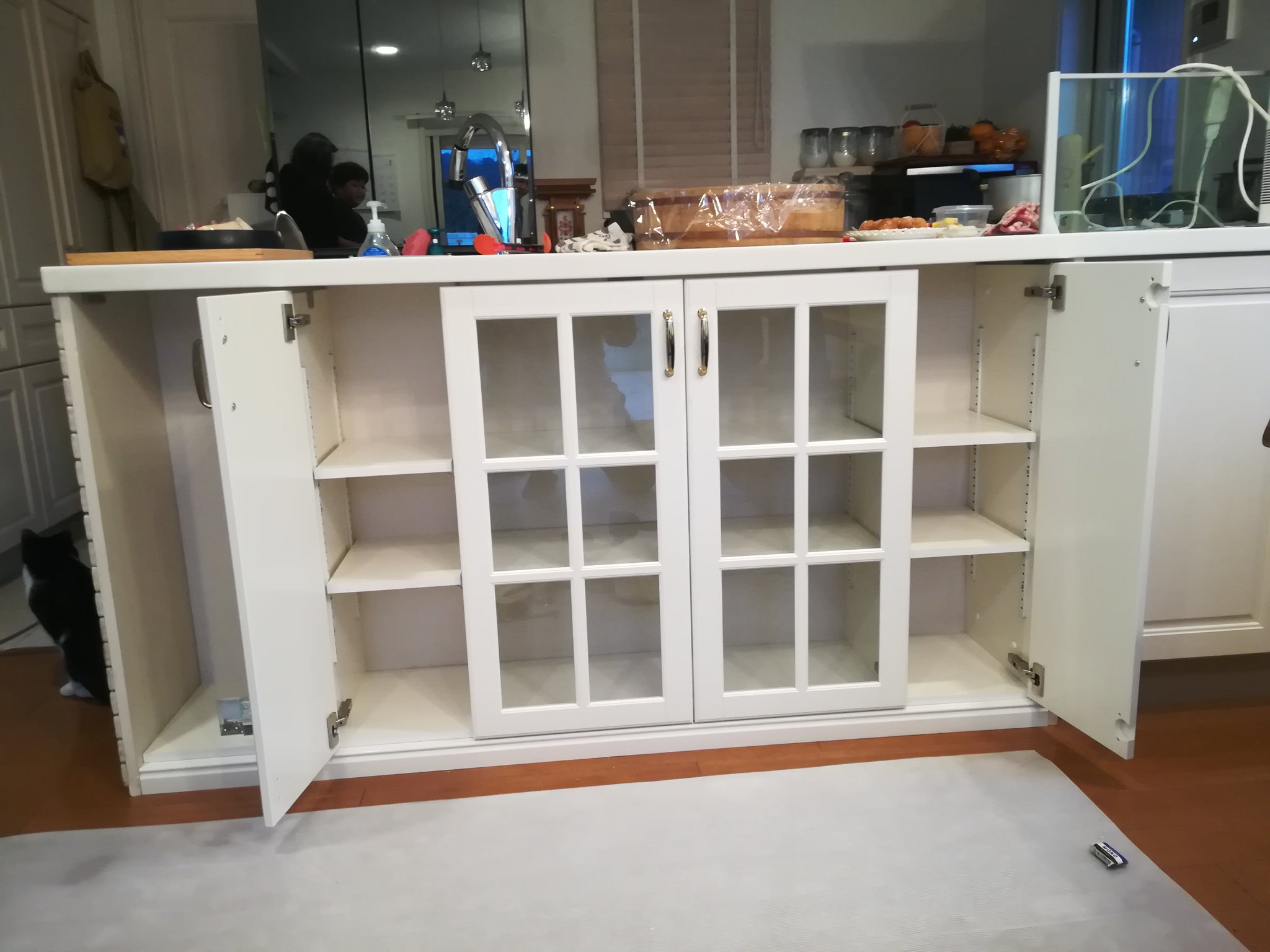 アイビークラフト Ikeaで買った材料で キッチンカウンター下部に収納を作りたい いただいたご依頼を完了しました ご依頼のある方も 依頼を解決できる方も こちらからどうぞ T Co Nrvdsodb5x キッチン収納 キッチン