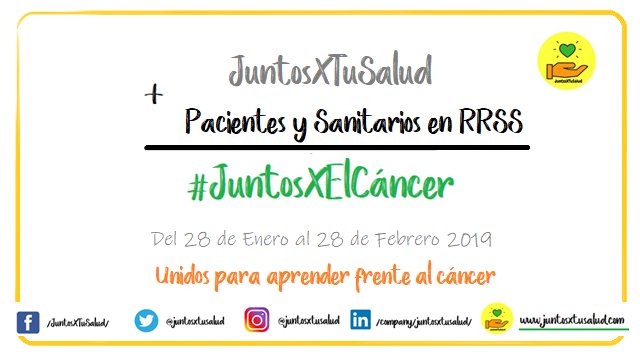 Con toda la ilusión del mundo, te presentamos #JuntosXElCáncer, un movimiento generado por el #DíaMundialContraElCáncer. Hecho con cariño por todo el equipo de #JuntosXTuSalud, y por más de 62 pacientes y profesionales de todos los ámbitos sanitarios.

👉 juntosxtusalud.com/juntosxelcance…