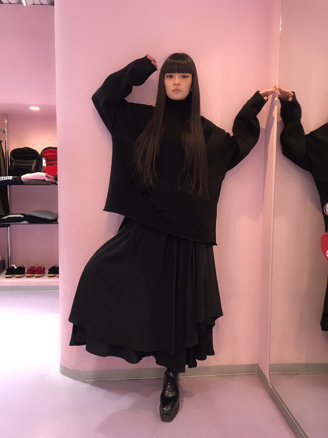 秋元梢×candy stripper フレアパンツ　キャンディストリッパー 秋元梢×candy stripper フレアパンツ キャンディストリッパー