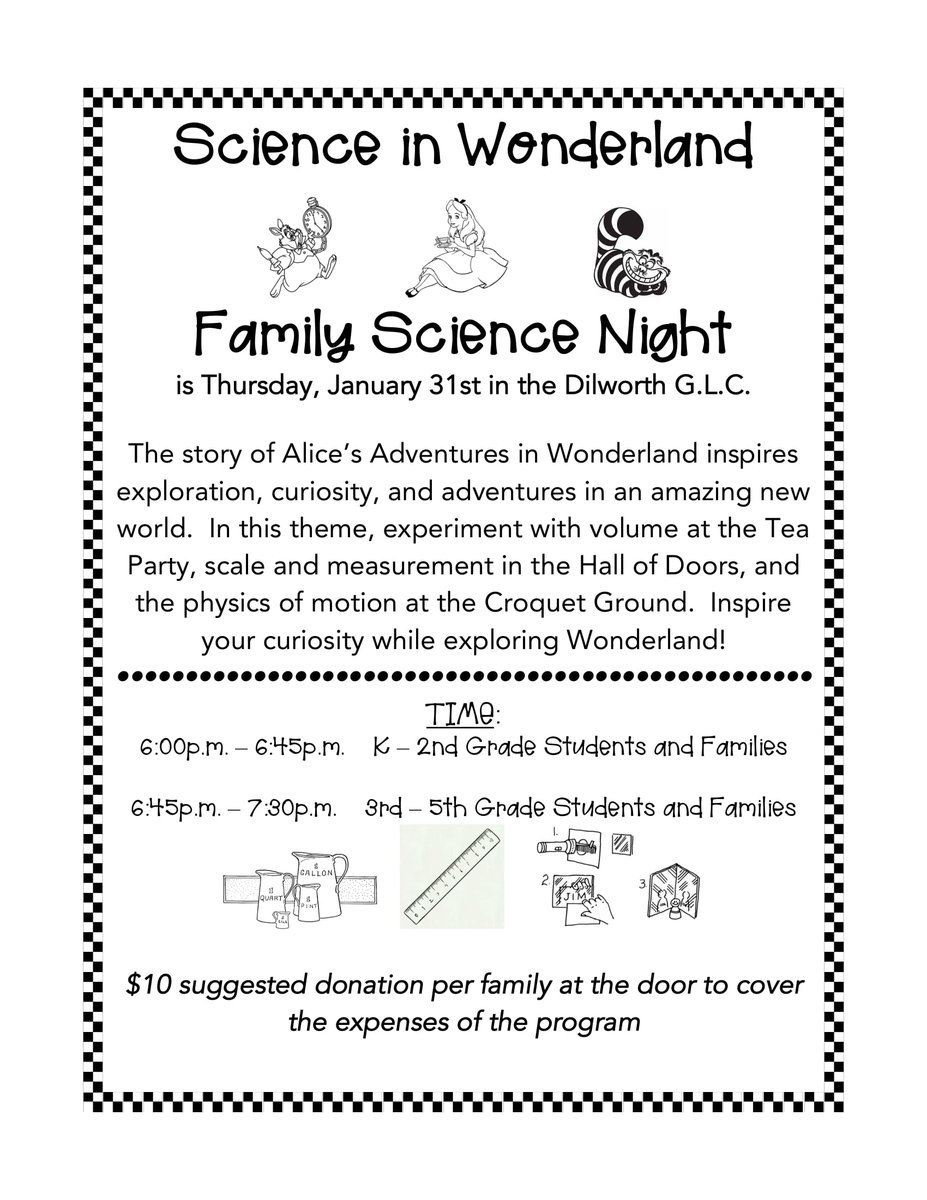DilworthDragon's tweet image. Come join us for Family Science Night on January 31st!