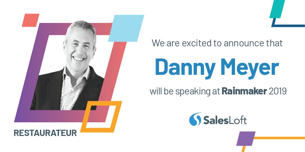 Salesloft's tweet image. Announcing our #Rainmaker19 keynote!

CEO of @USHGNYC, Founder of @ShakeShack and @NYTimes Best-Selling Author.

Join us at #Rainmaker19 as @dhmeyer shares his predictions on the future, strategies for leaders that challenge conventional thinking and more: Sal.es/Rainmaker19