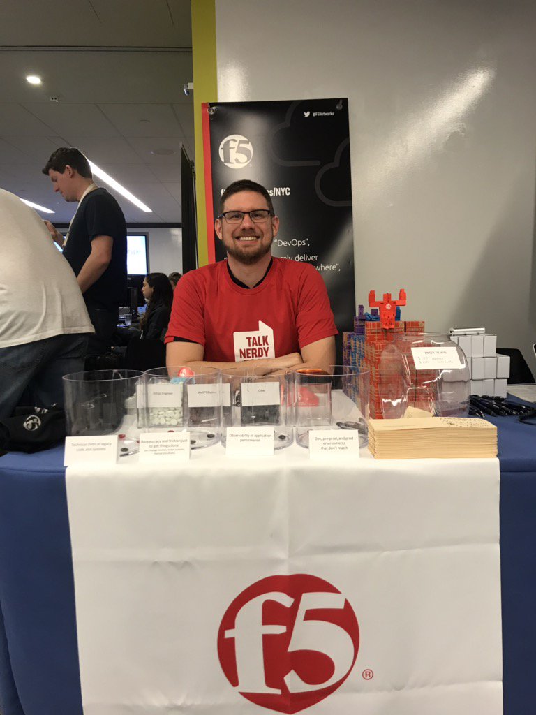 djmistryman's tweet image. Find @F5Networks Nerds at Sponsor table or Open Space and talk Nerdy to us! @devopsdaysNYC #devopsdaysNYC
