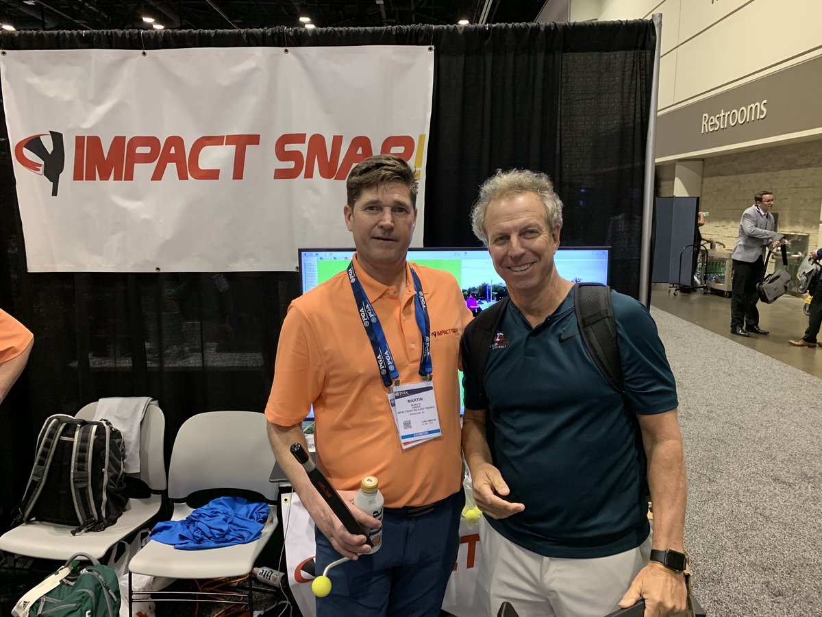 Impactsnap's tweet photo. Making the most of the #pgashow2019 in #Orlando. Posing with the great @BClampett @ImpactZoneGolf #impactsnap #impactzonegolf https://t.co/DFRc0sqQJO