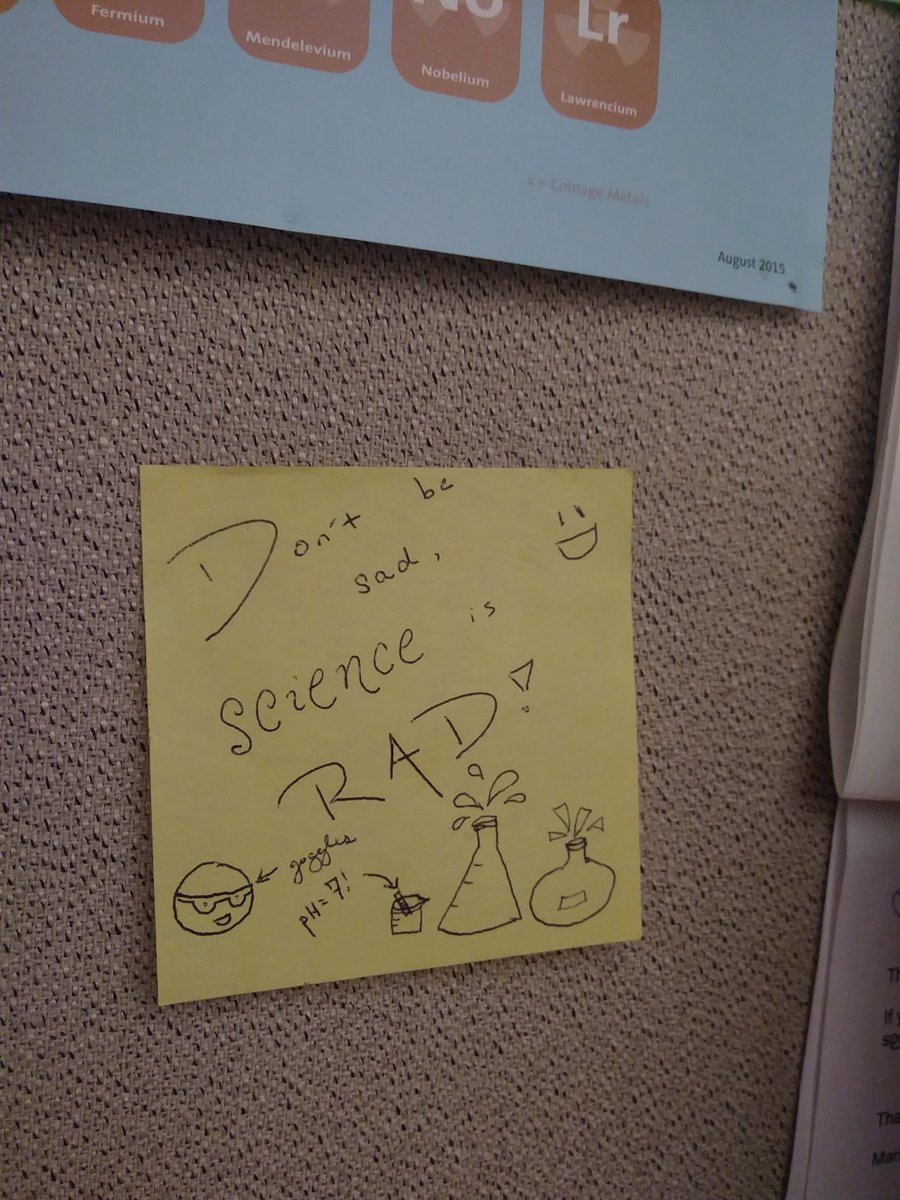 A little #tbt to when #labwork wasn't going so hot and an awesome undergrad working with me left this little gem