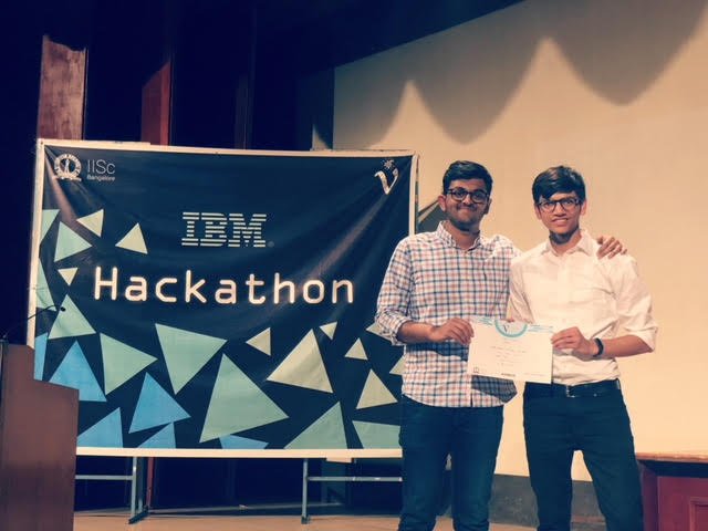 bitspilaniindia's tweet image. IBM Hackathon

We are proud to announce that Shrey Agarwal and Raghav Raman Garg – first year students of BITS Pilani, Pilani Campus secured the first place in the least error/most accurate code section of the event.

Read More : bits-pilani.ac.in/Pilani/details…

#BITSPilani #IBMHackathon