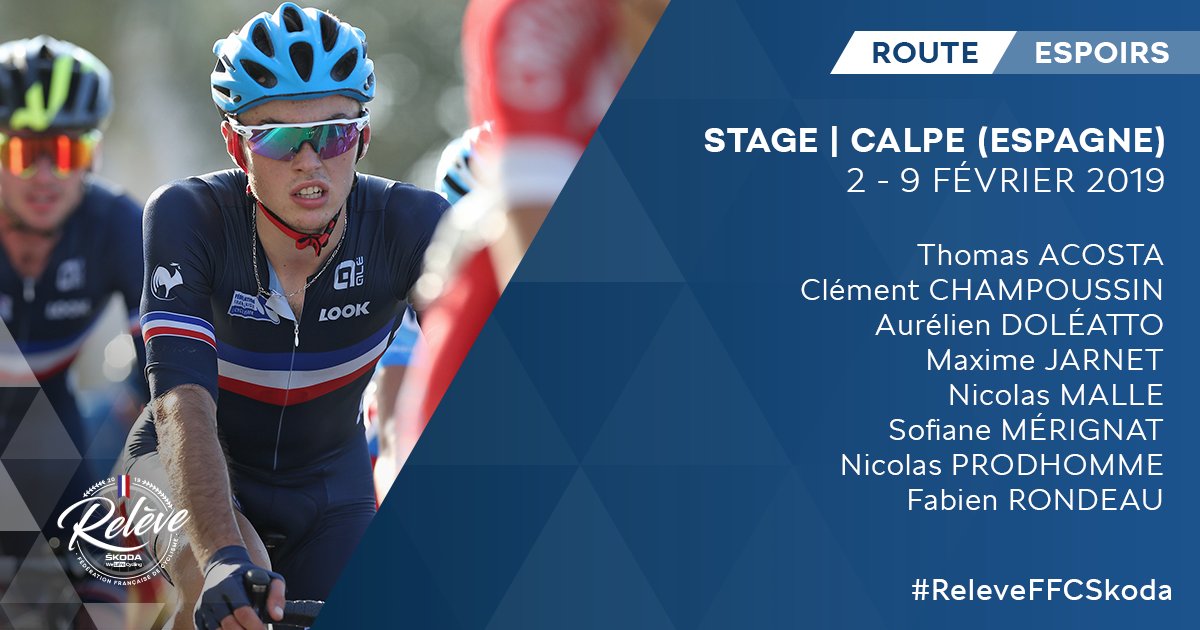 🌄 Préparation de la nouvelle saison à Calpe 🇪🇸 pour l'Équipe de 🇨🇵 Espoirs route 

La liste des stagiaires ⬇ 

#ReleveFFCSkoda