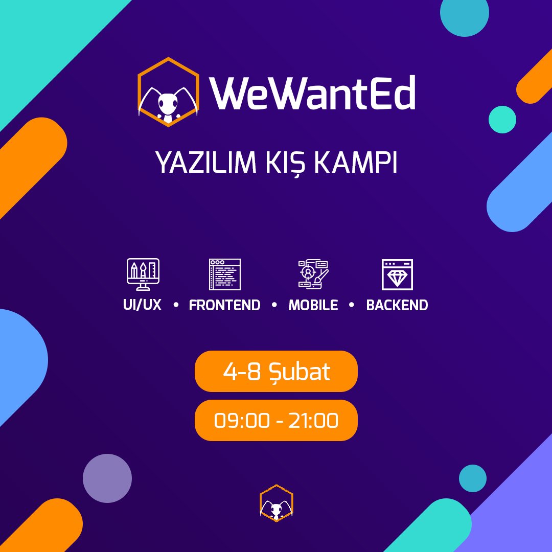 WeWantEdTR's tweet photo. WeWantEd ekibi üyelerini kapsayacak olan ve 4-8 Şubat tarihlerinde yapılacak yazılım kış kampının ayrıntıları belli oldu. 

Kamp başvuruya kapalıdır. https://t.co/LzuVjk7PeU