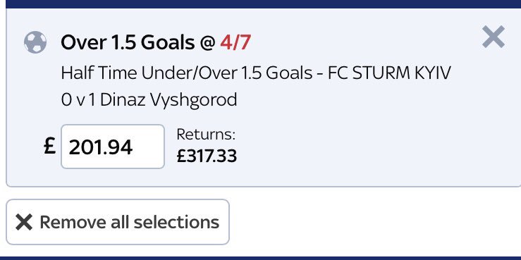 StatsSay's tweet image. Bet 5

6 shots on target always. Going for another goal before half time 🥅 

#bookiekiller #bookiebasher #bookie #skybet #football #soccer #bet #betting #bets #tip #tips #tipster