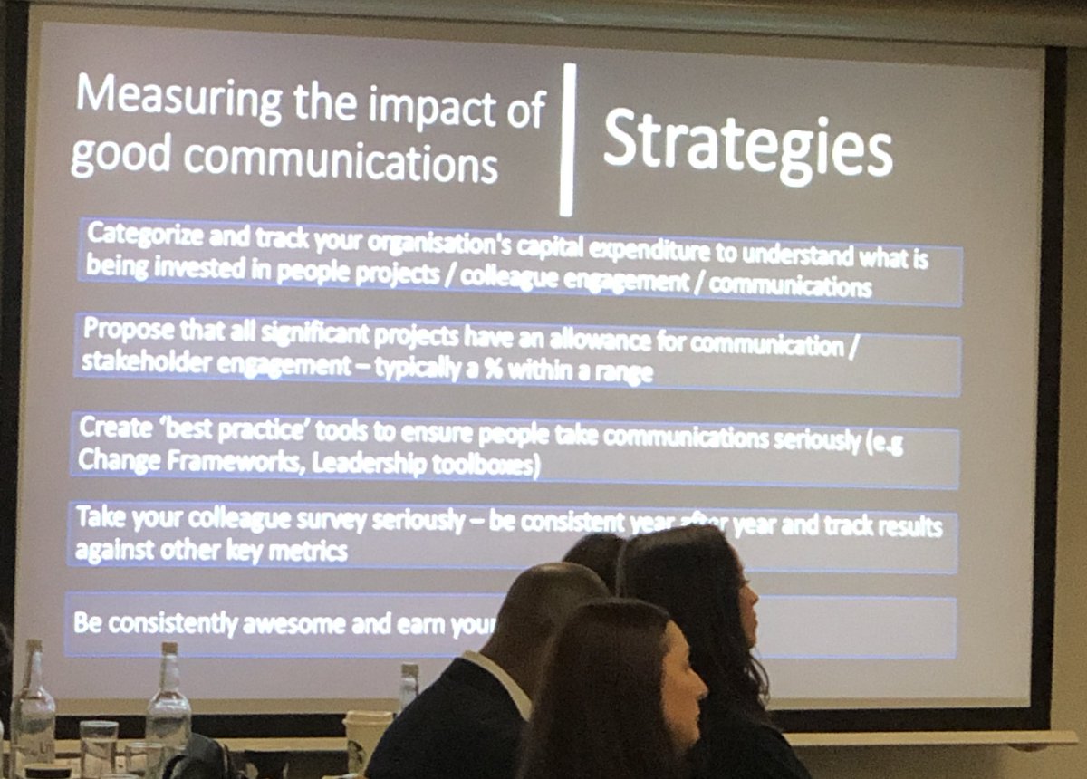 Advita_p's tweet photo. Moving onto strategies - tips on how you can measure your impact #commconf https://t.co/JvWEN4hEe6