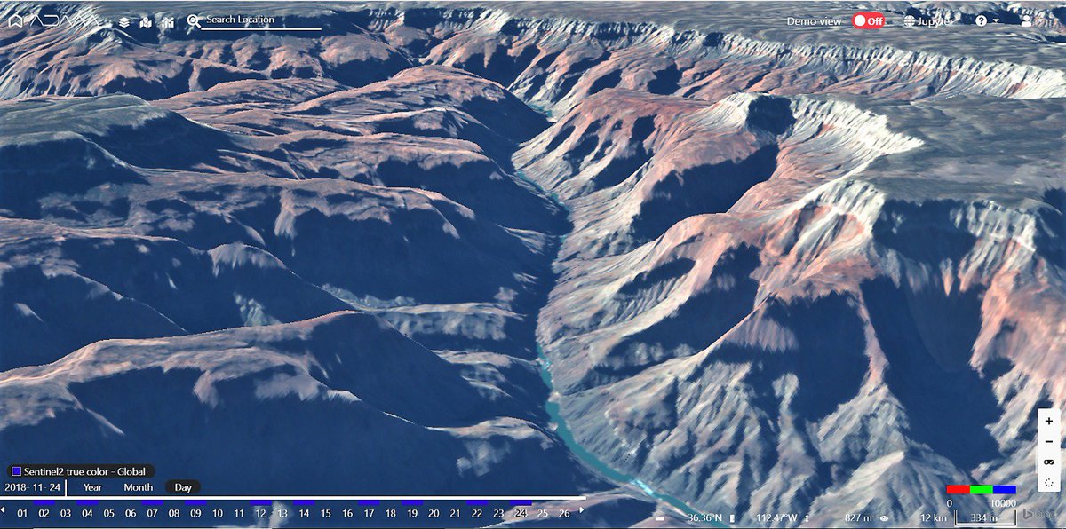 PlatformAdam's tweet image. Nothing compares to the breathtaking spectacle of the #GrandCanyon! Fly with me through the high walls, following the #Coloradoriver, in this #Sentinel2 3D image processed by AdamExplorer. Make your own 3D with our tutorial youtu.be/JX3UH-IcR94 #EarthObservation #VisitArizona
