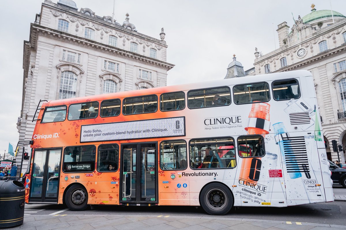 ExterionLocal's tweet photo. We're loving @Clinique_UK's colourful #Digital Wrapped Bus.
It's high-impact and innovative for using geo-targeted messaging! You can't
miss it! https://t.co/1b34Akhi7W
#ExterionMedia #OOH #DOOH #WrappedBus #Geotargeting https://t.co/ketKJ8lRam