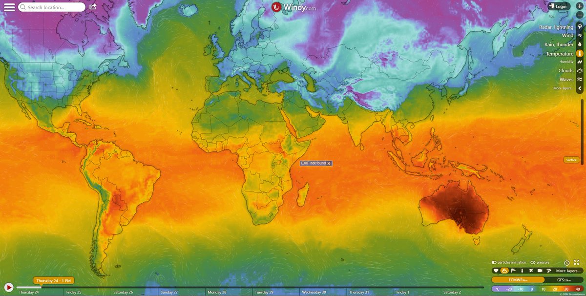 heat map of the world, with australia being obviously and dramatically the deepest darkest red