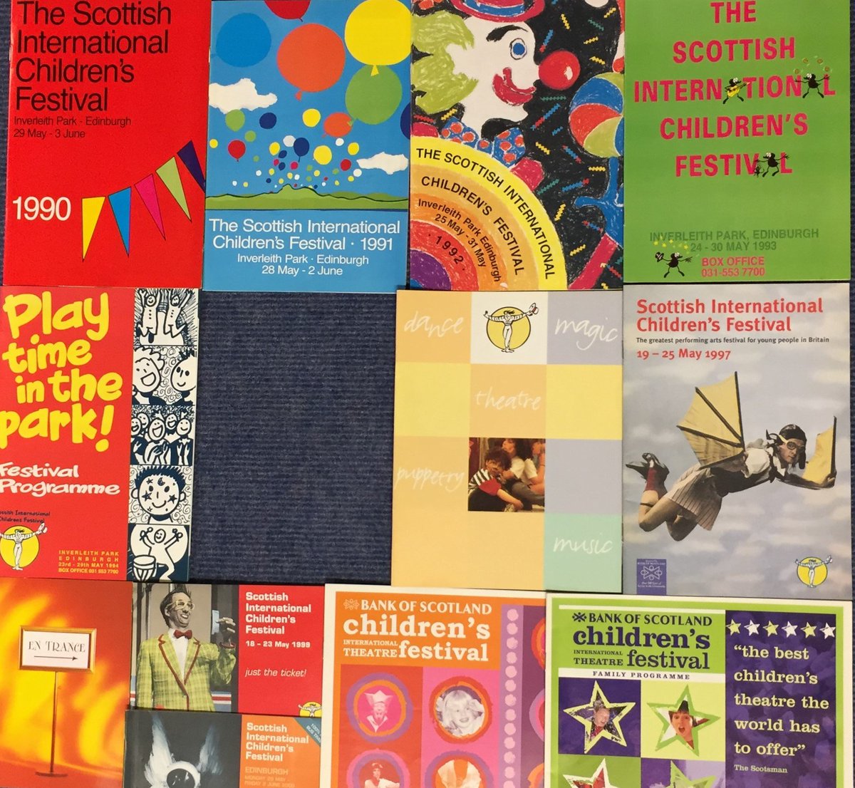 Our wonderful Festival programme archive has a hole! 1995 is missing. Do you have a copy you'd be happy to donate to us? We'll give you a family ticket in return :) #Imaginate30 #TBT #ThrowbackThursday