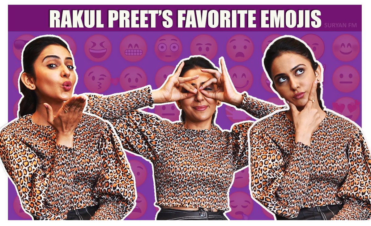 SuryanFM's tweet image. CUTENESS OVERLOADED: #Dev star @Rakulpreet reveals her favorite emojis. 😍

SEE PICS - 
suryanfm.in/photos/celebri… …

#Dev #DevMovie #RakulPreetSingh #RakulPreet @RakulPreetFan @RakulPreetWorld @RakulPreetianS @RakulPreetFan