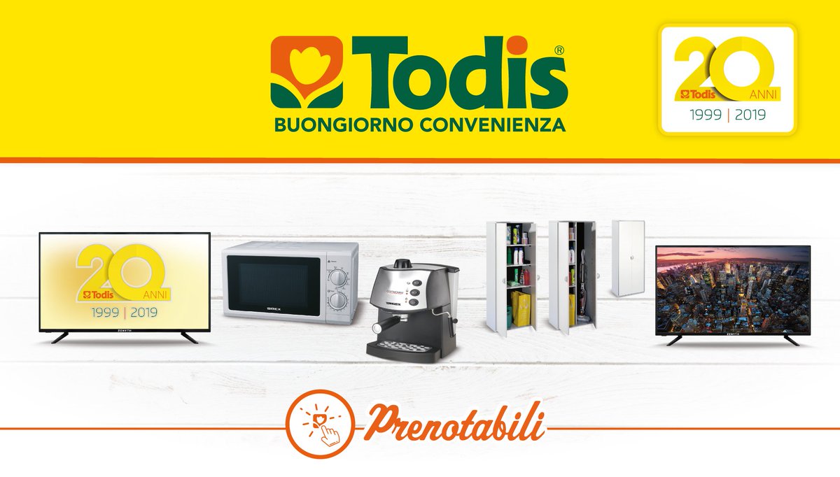 TodisBuongConv's tweet photo. #Giovedì con i #Prenotabili! Corri subito a vedere gli imperdibili prodotti #nofood del #Volantino #Todis. Prenotali su https://t.co/cR9GkGTLHd e ritirali comodamente nel punto vendita più vicino a te. #conilverboVEDERE https://t.co/LgkdEzxXxx