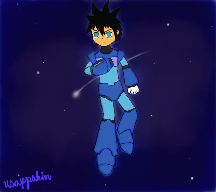 usappakin's tweet photo. This was a request for https://t.co/cYqVcnYgSd (Willy276)  - his OC Will dressed as Mega Man! ^^

This was really fun to do, especially the background!  I hope you like it!

---

Will belongs to https://t.co/cYqVcnYgSd (Willy276) 

Mega Man belongs to Capc https://t.co/wheSvOEsYq