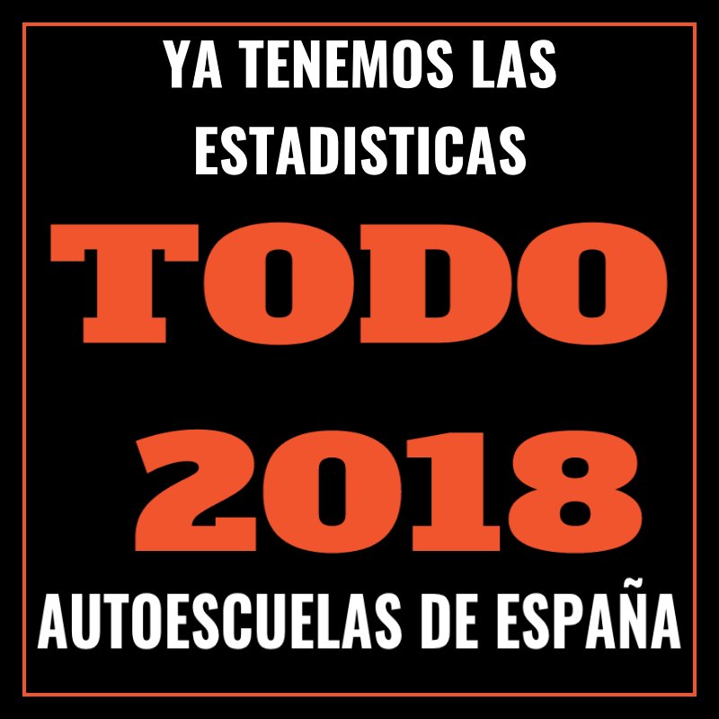 AptosAuto's tweet photo. Novedad! ya tenemos las estadísticas de las autoescuelas de TODO el año 2018, diciembre incluido https://t.co/81nI5GPgCZ https://t.co/UGEcU1kIFP