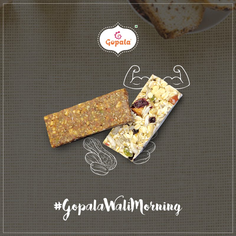 A good #breakfast fuels you up and gets you ready for the day! Pair up your #morningworkout with Gopala’s #PuffedRiceBar and #DatesBar to begin the day on an energetic mode.