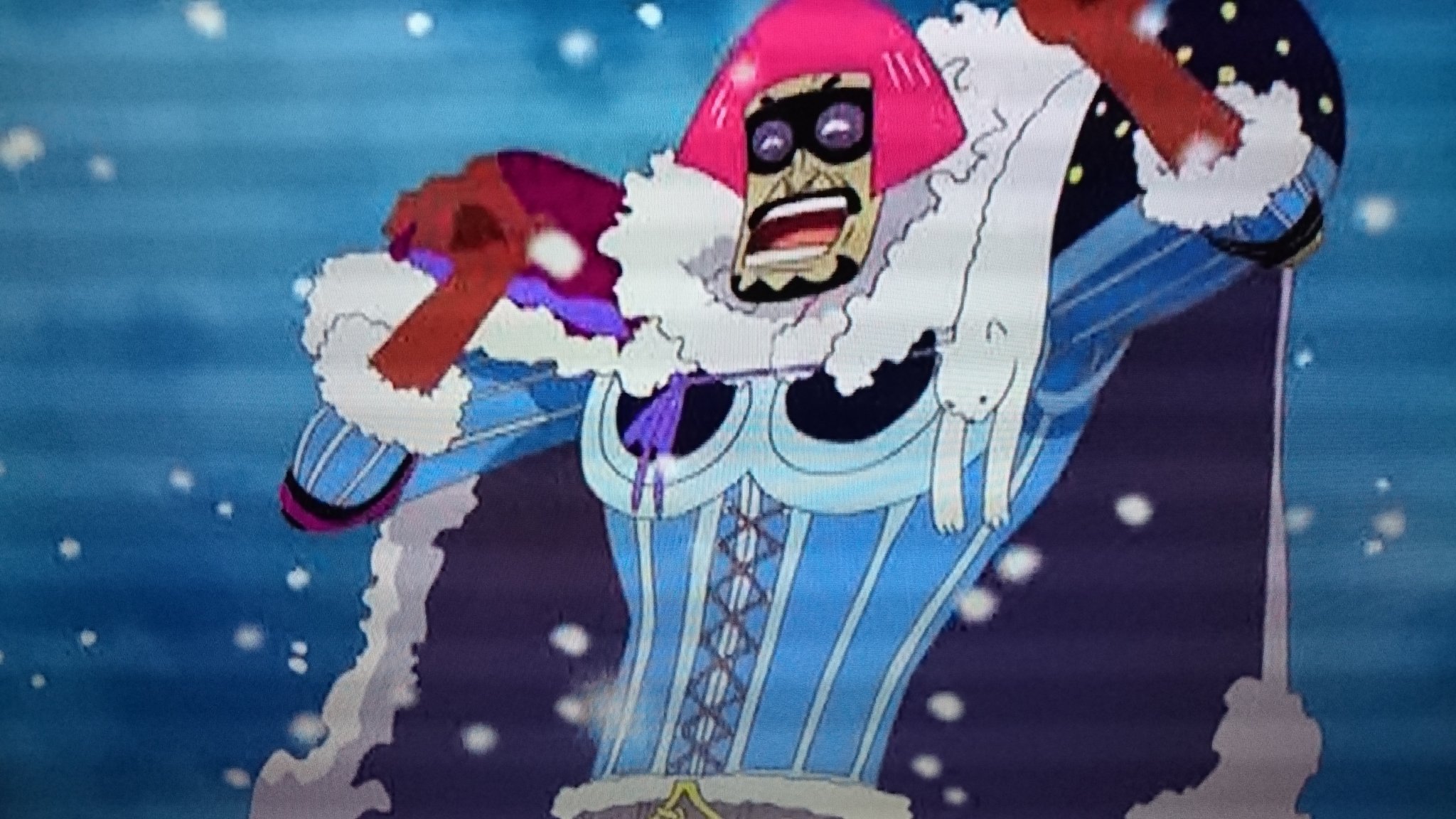 レッドキング ムッシュール 劇場版one Pieceのオリジナルキャラ ドラム国国王ワポルの兄であり ノコノコの実の能力者 毒キノコ人間で 体内で強力な毒 フェイタルボム を育てていた 見かけによらず かなりの実力者 モデルは いかりや長介さんが