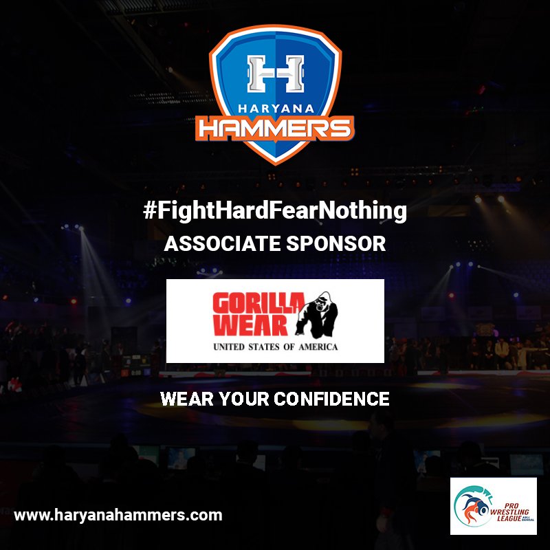 Increasing our team's confidence with supreme quality wrestling wear is what Gorilla Wear aims for!
Thank you for your support and #sponsorship!
#haryanahammers #PWL4 #wrestlingwear #competition #sportswear #sponsorship