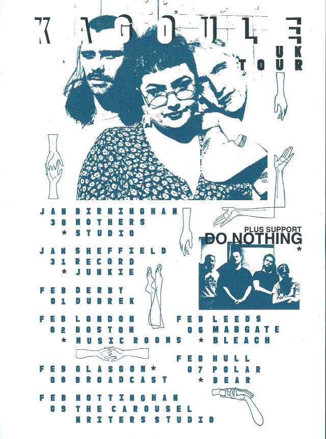 • 2 WEEK COUNTDOWN •

The wonderful <a href="/Kagoule/">Kagoule</a> join us for a double header in Leeds and Hull real soon. Their new album Strange Entertainment is amazing. Grab em fast!: 

<a href="/Mabgatebleach/">MABGATE BLEACH</a> LEEDS - seetickets.com/event/kagoule-…

<a href="/PolarBearHull/">The Polar Bear</a> HULL - hullboxoffice.com/event/kagoule-…

BH.