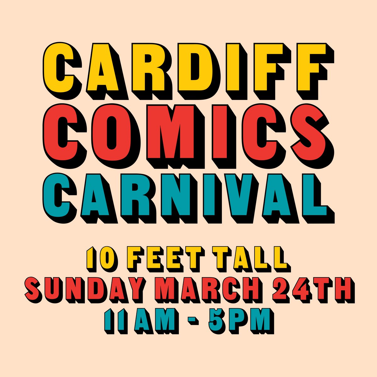 Roll up, roll up, for all the fun of the comics fair! Cardiff Comics Carnival // Carnifal Comics Caerdydd comes to @10FeetTallCF on Sunday March 24th. Event info here: facebook.com/events/5551178… #comics #zines #illustration