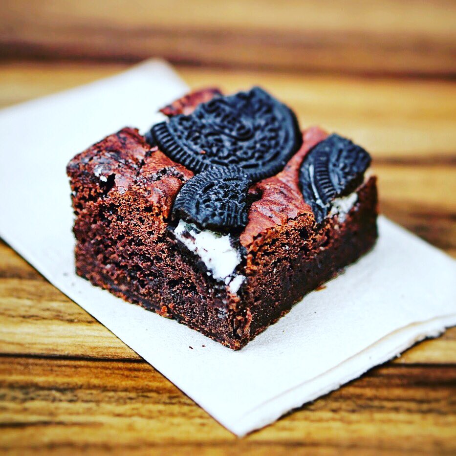 😍 Amazing brownies from local baker FlorenceandFox available today (grab one whilst you can!) #swansea# cake